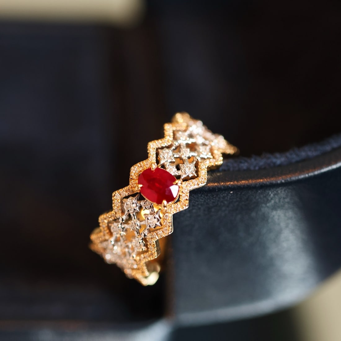 14k Gold 1.15 Ctw Natural Ruby & Diamond Ring - 4