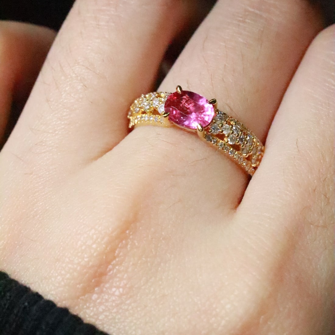 14k Gold 1.11 Ctw Natural Ruby & Diamond Ring - 5