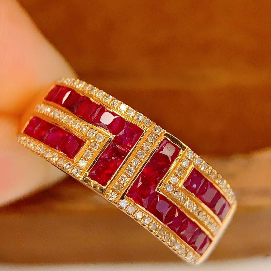14k Gold 2.2 Ct Natural Ruby & Diamond Ring - 3