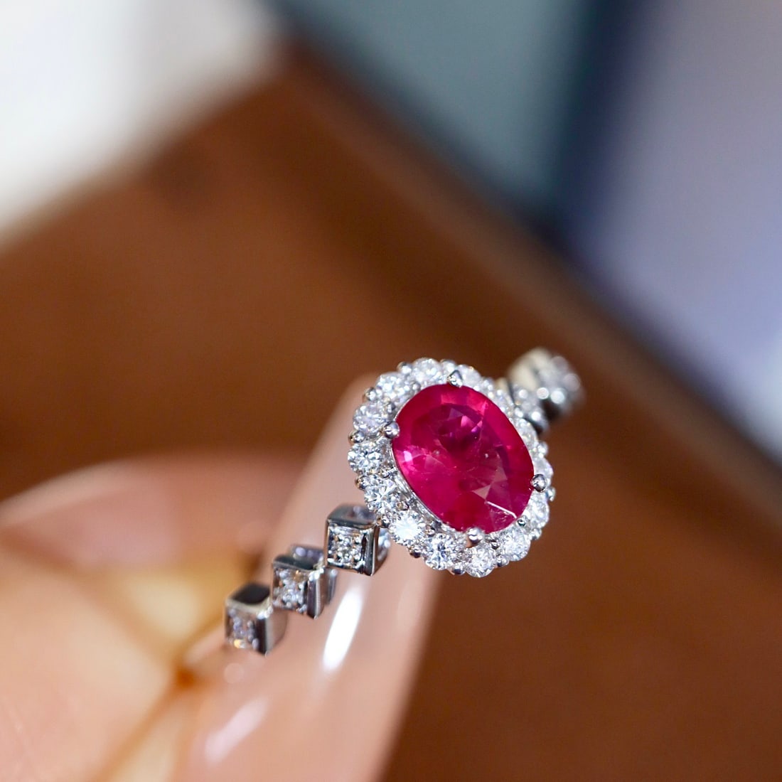 14k Gold 0.67 Ctw Natural Ruby & Diamond Ring - 5