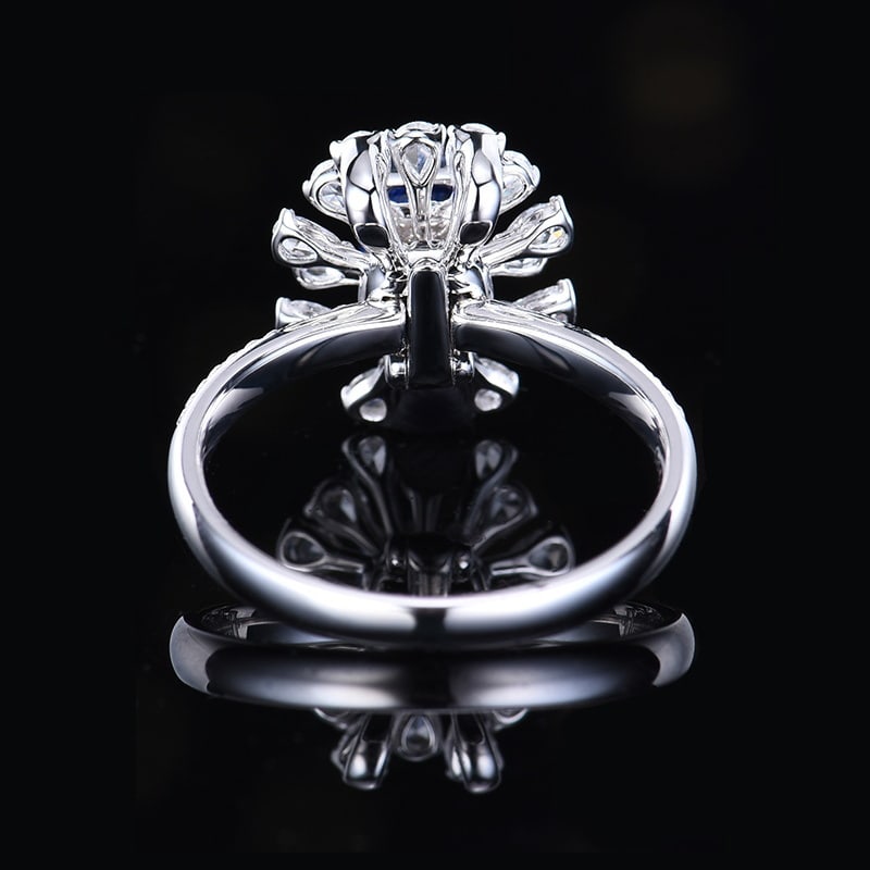 14k Gold 1.75 Ctw Natural Sapphire & Diamond Ring/pendant( Without Chain ) - 6