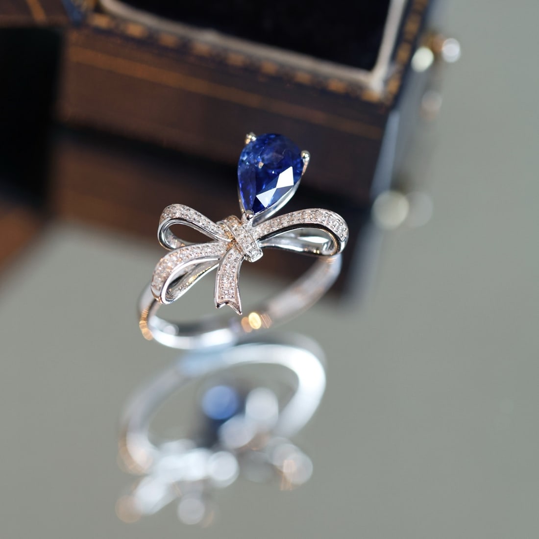 14k Gold 1.47 Ctw Natural Sapphire & Diamond Ring - 6