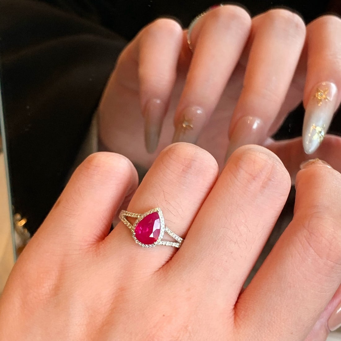 14k Gold 2.32 Ctw Natural Ruby & Diamond Ring - 4