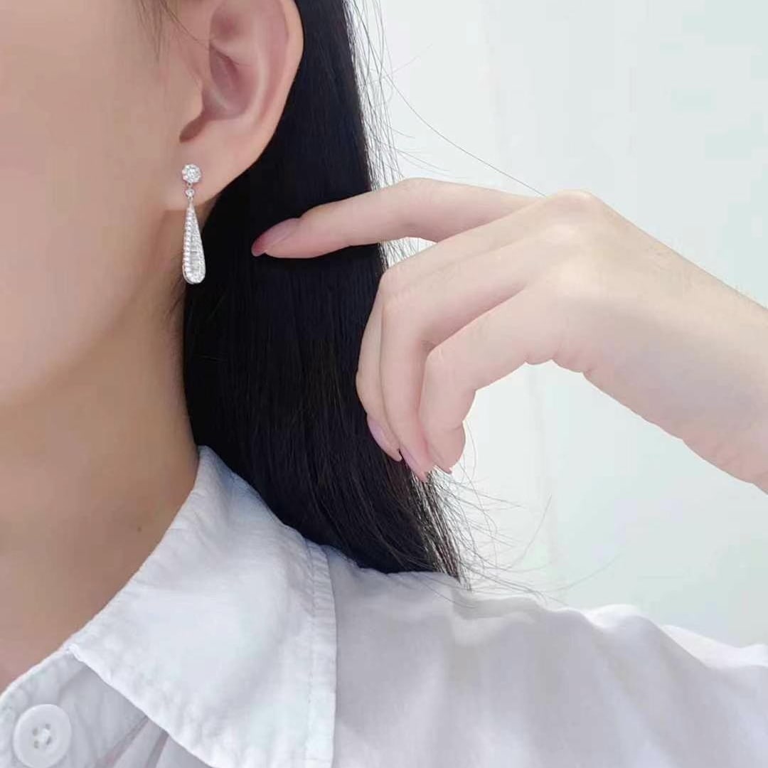 14k Gold 0.7 Ct Natural H Diamond Earrings - 3