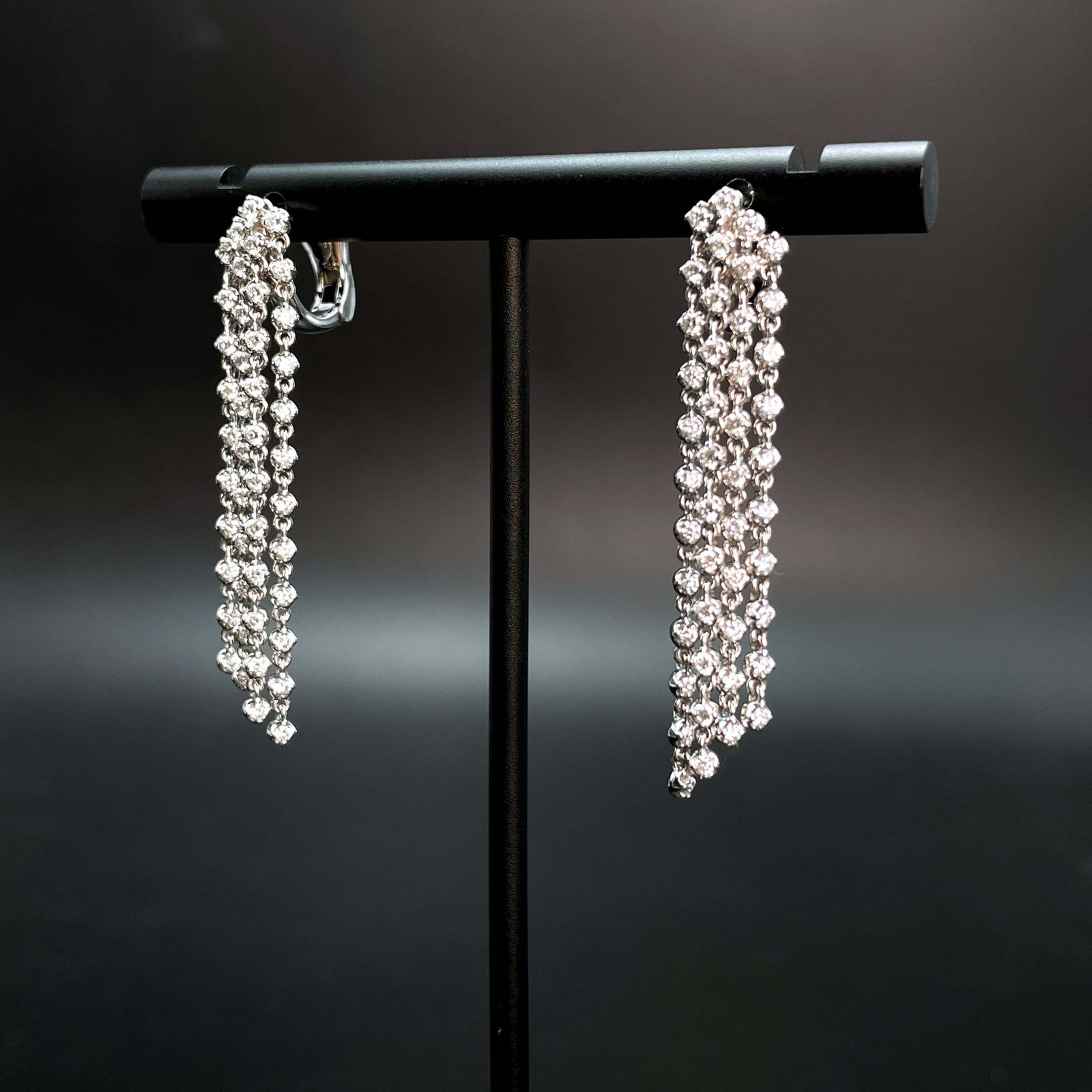 14k Gold 1.10 Ct Natural H Diamond Earrings - 2