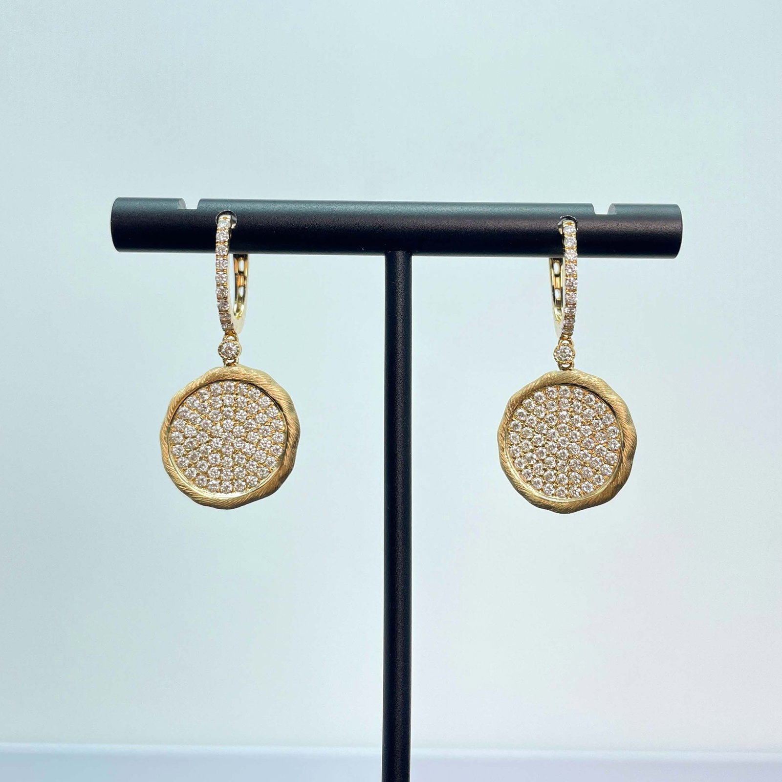 14k Gold 1.00 Ct Natural H Diamond Earrings - 3