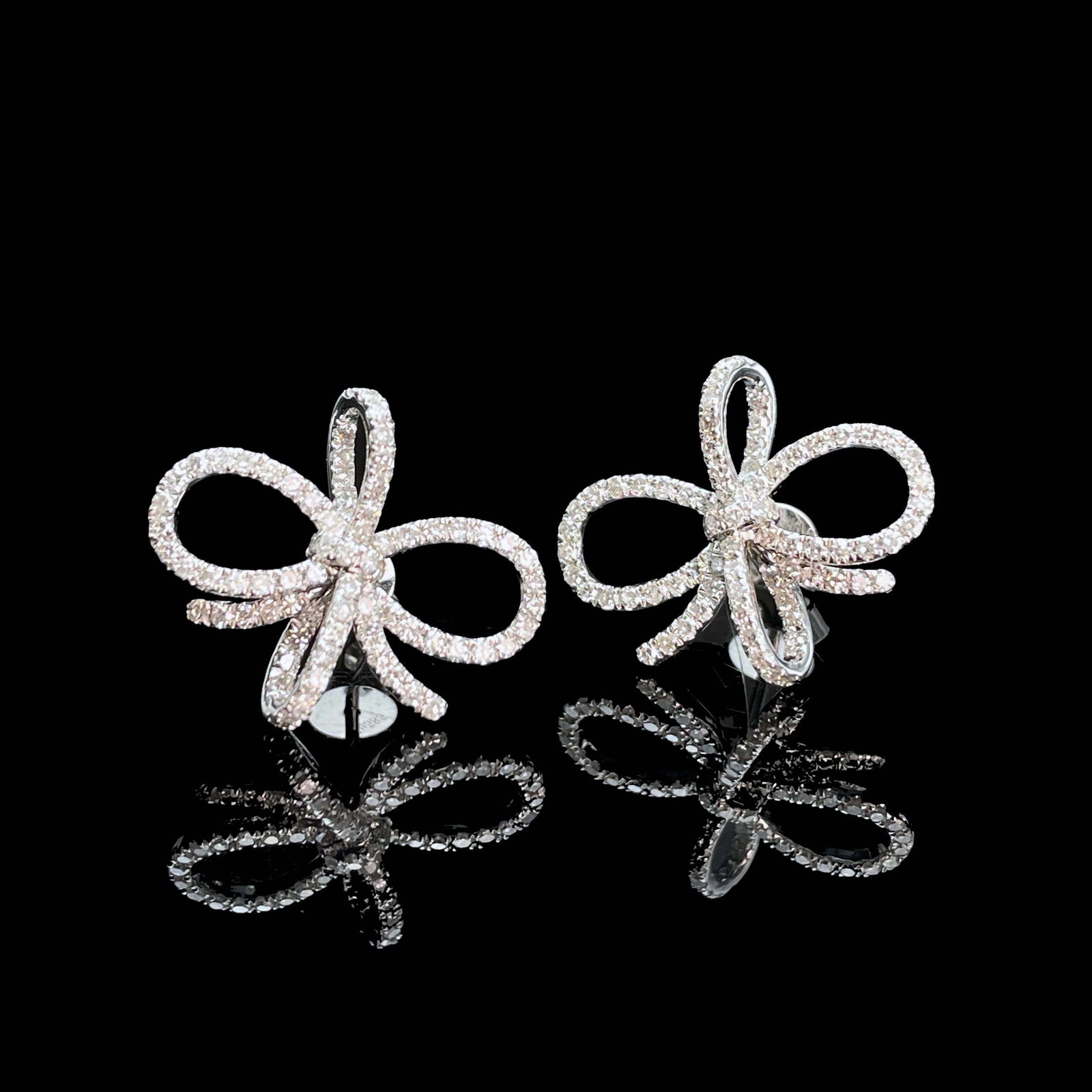 14k Gold 0.75 Ct Natural H Diamond Earrings - 2