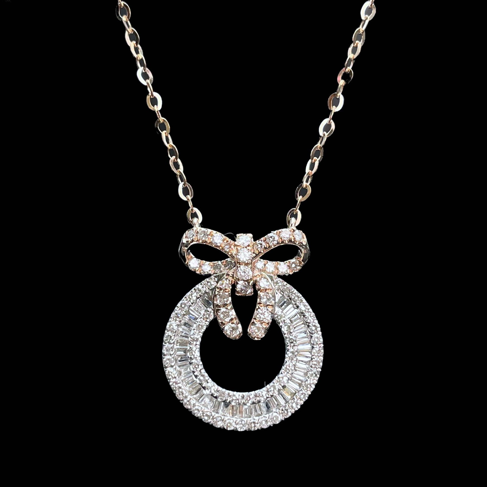14k Gold 0.45 Ct Natural H Diamond Necklace: Ref:230935092 // gold content:14k gold // main gemstone:diamond // shape:multiply // carat weight:0. 45ct // clarity grade:vs-si // color:h // treatment:natural // Condition: NewLow Estimate: