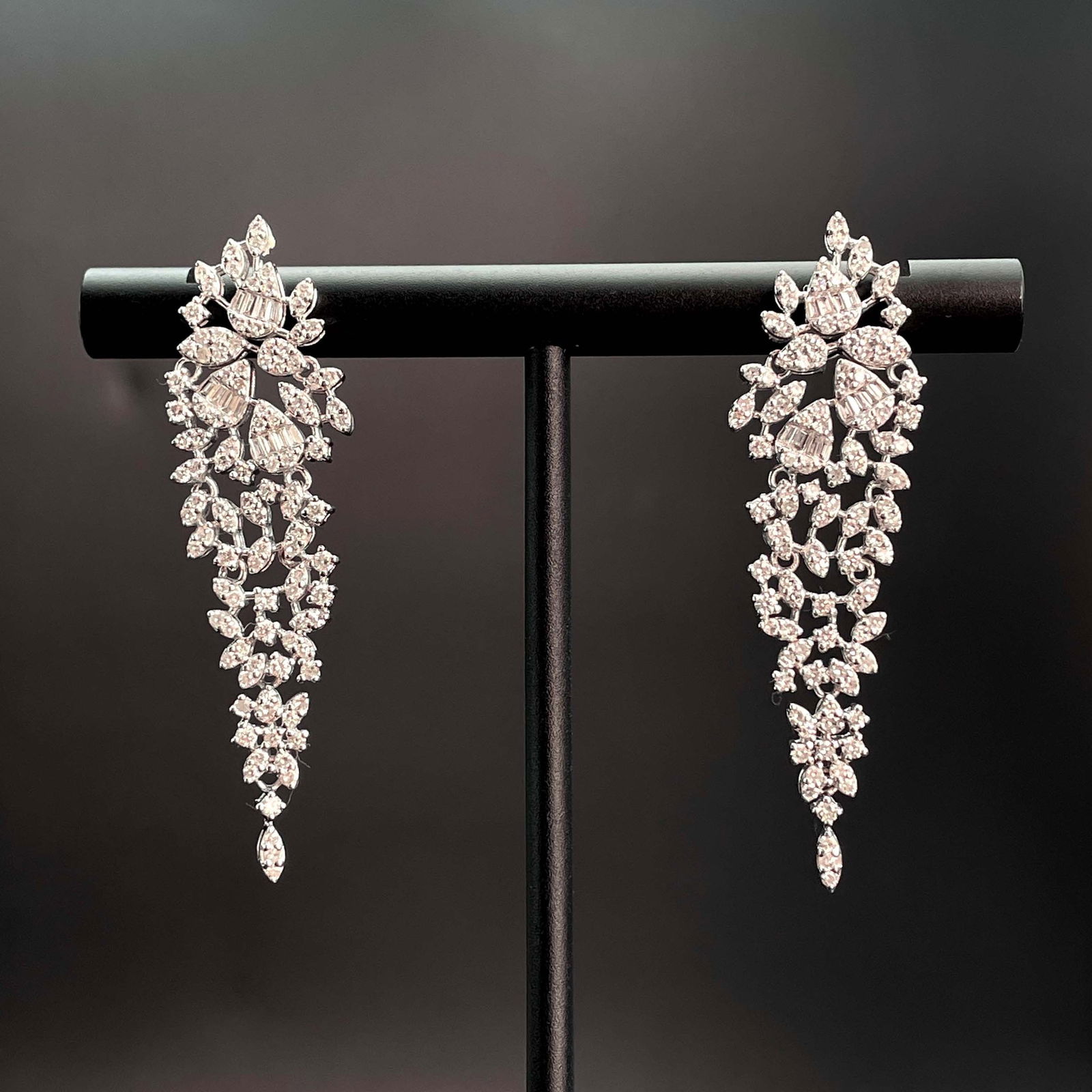 14k Gold 1.5 Ct Natural H Diamond Earrings - 2