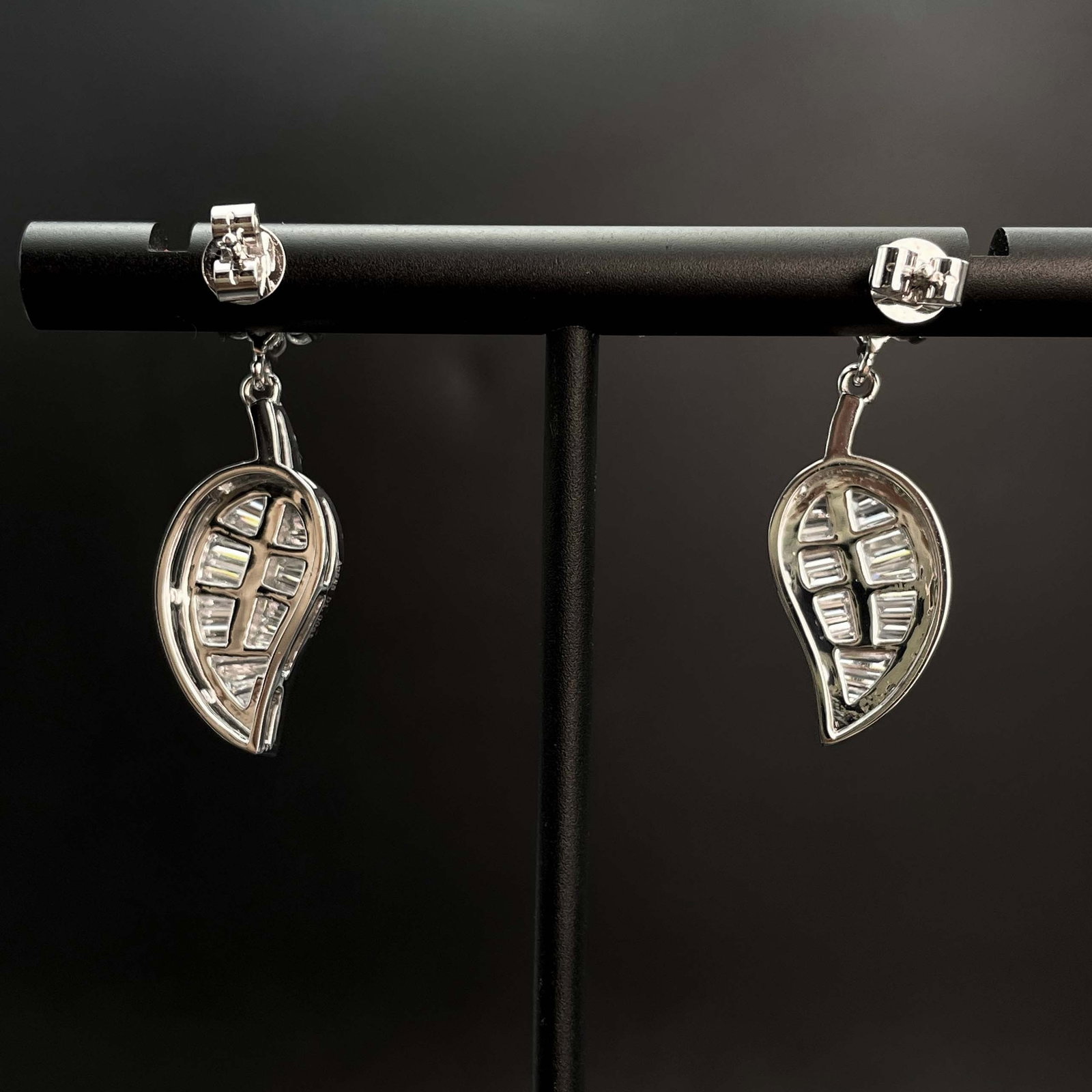 14k Gold 1.00 Ct Natural H Diamond Earrings - 4