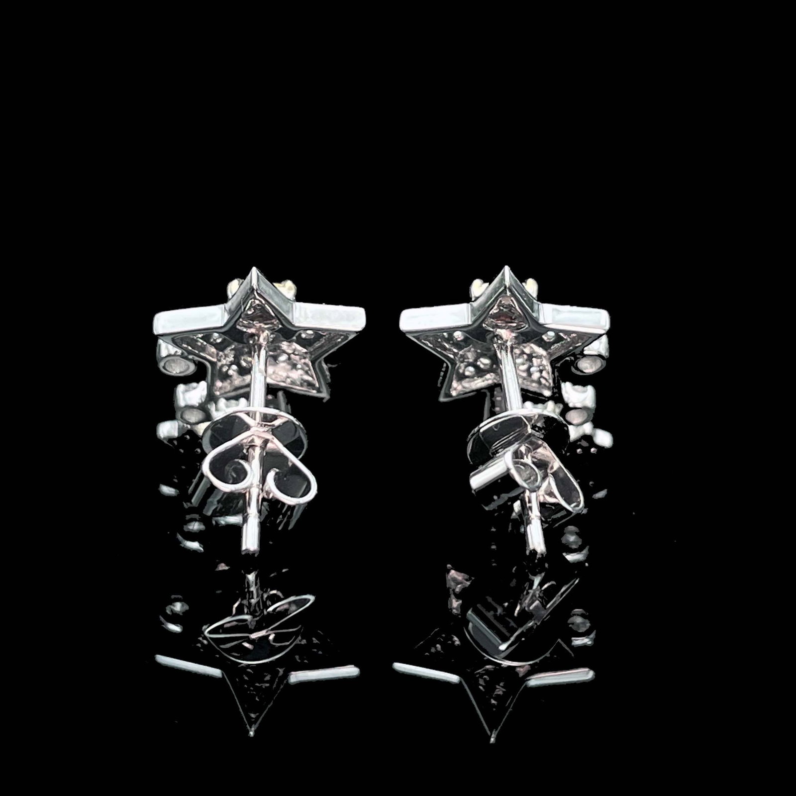 14k Gold 0.48 Ctw Natural Yellow Diamond & Diamond Earrings - 4