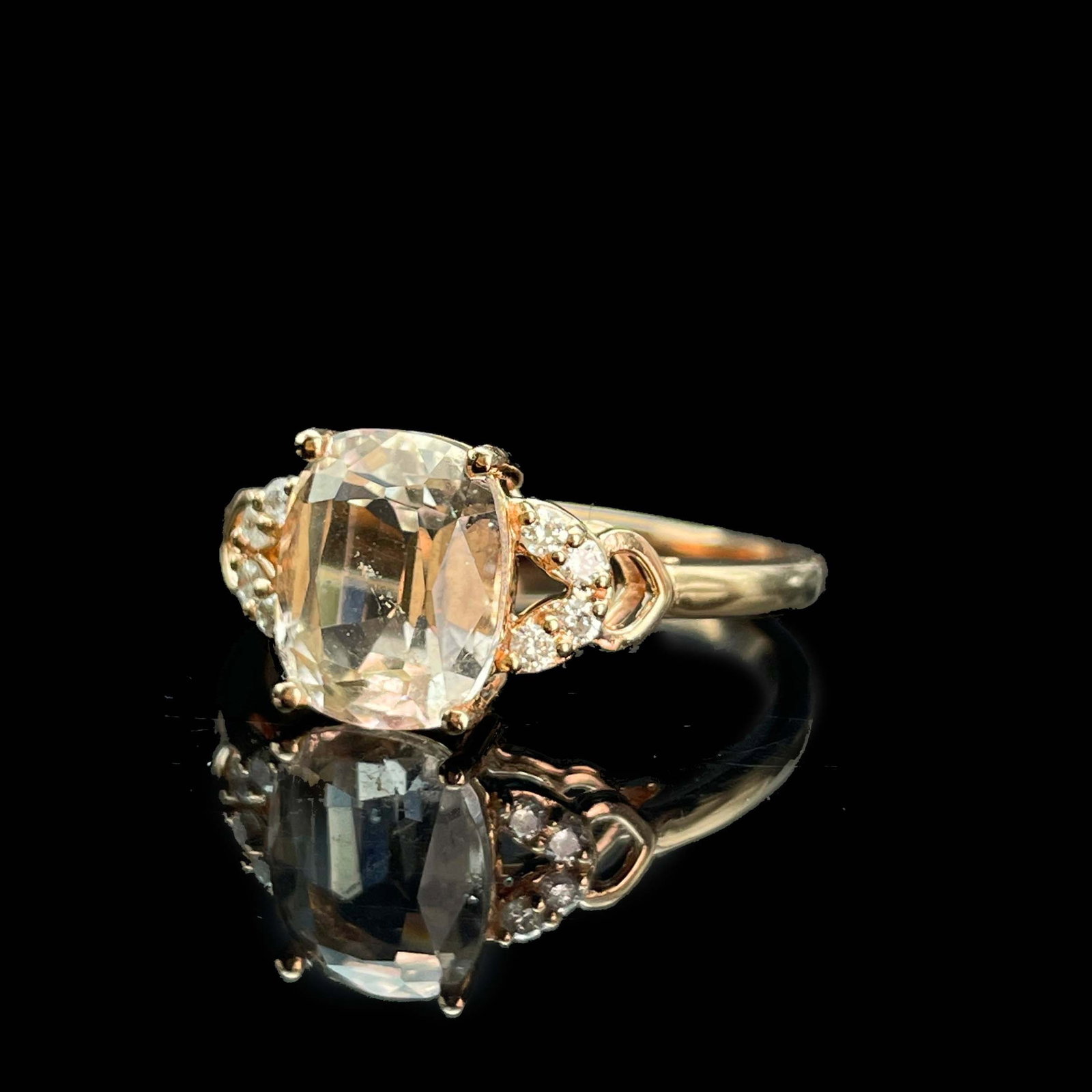 14k Gold 1.99 Ctw Natural Tourmaline & Diamond Ring - 3