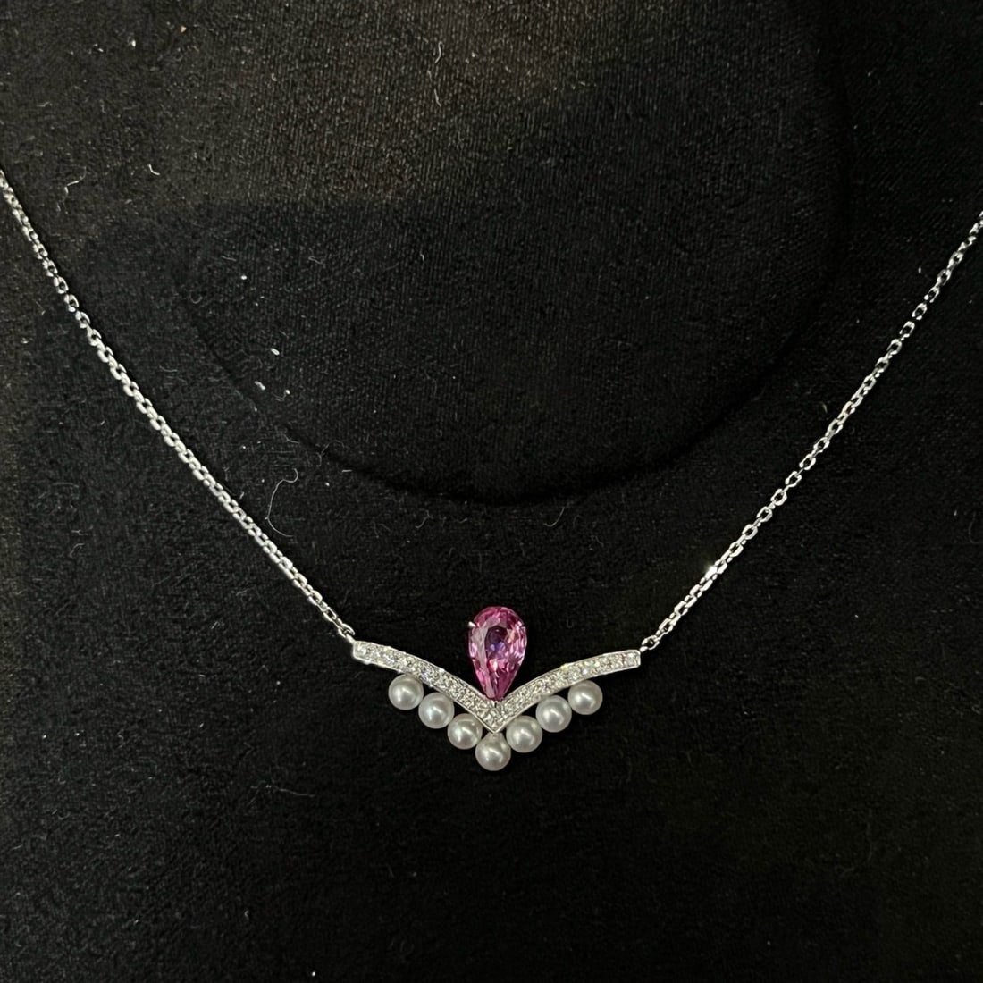 14k Gold 1.17 Ctw Natural Sapphire & Diamond Necklace - 2