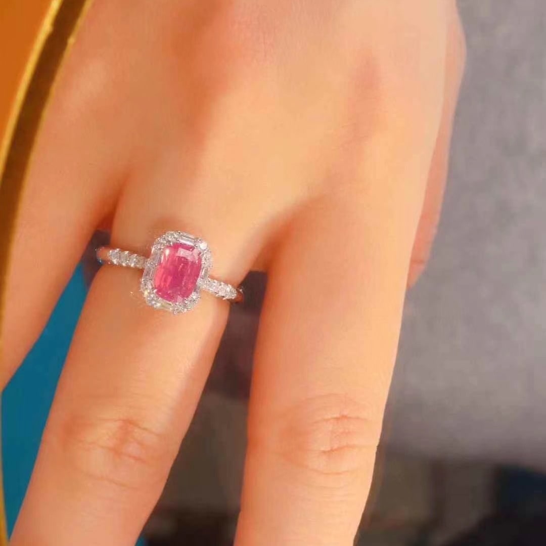 14k Gold 1.54 Ctw Natural Spinel & Diamond Ring - 5