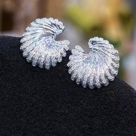 14k Gold 0.5 Ct Natural H Diamond Earrings - 2