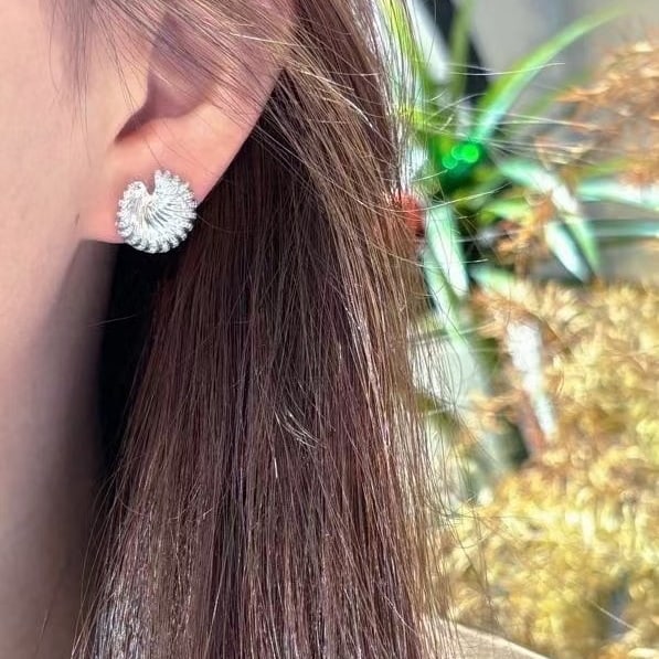 14k Gold 0.5 Ct Natural H Diamond Earrings - 7