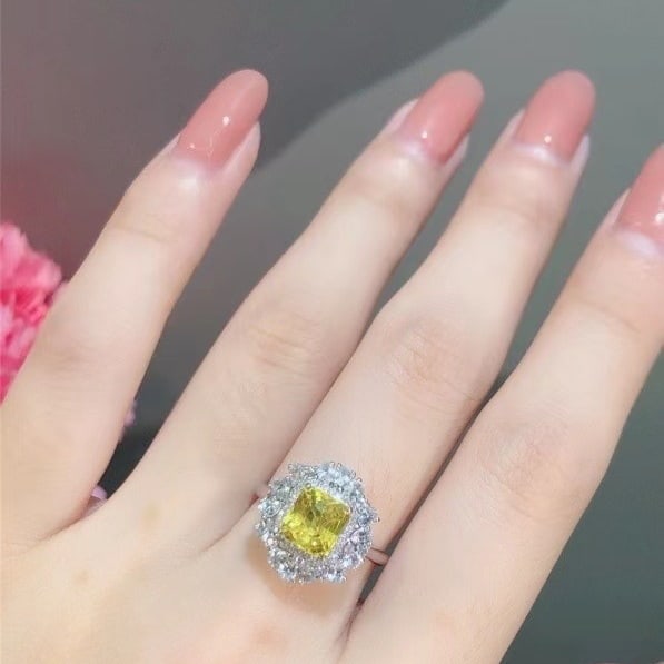 14k Gold 2 Ct Natural Sapphire & Diamond & Sapphire Ring/pendant( Without Chain ) - 6