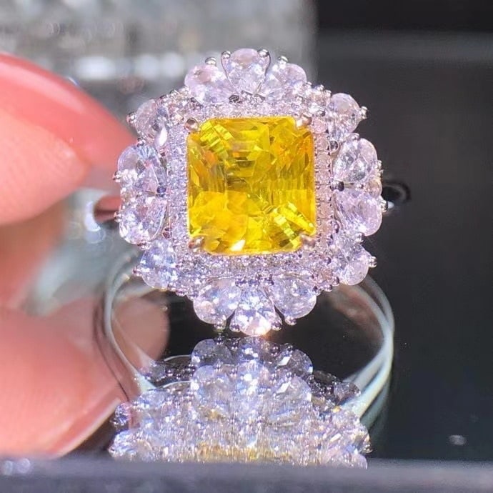 14k Gold 2 Ct Natural Sapphire & Diamond & Sapphire Ring/pendant( Without Chain ) - 7