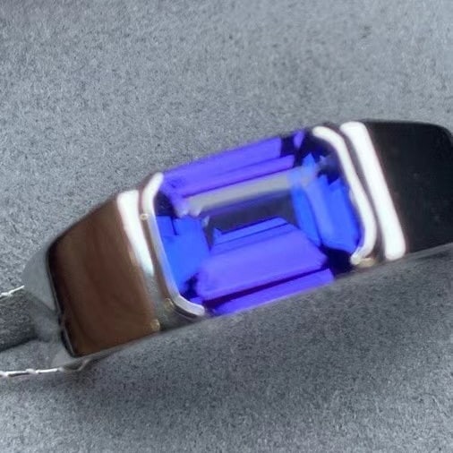 14k Gold 1.34 Ct Natural Tanzanite & Men¡¯s Ring - 2