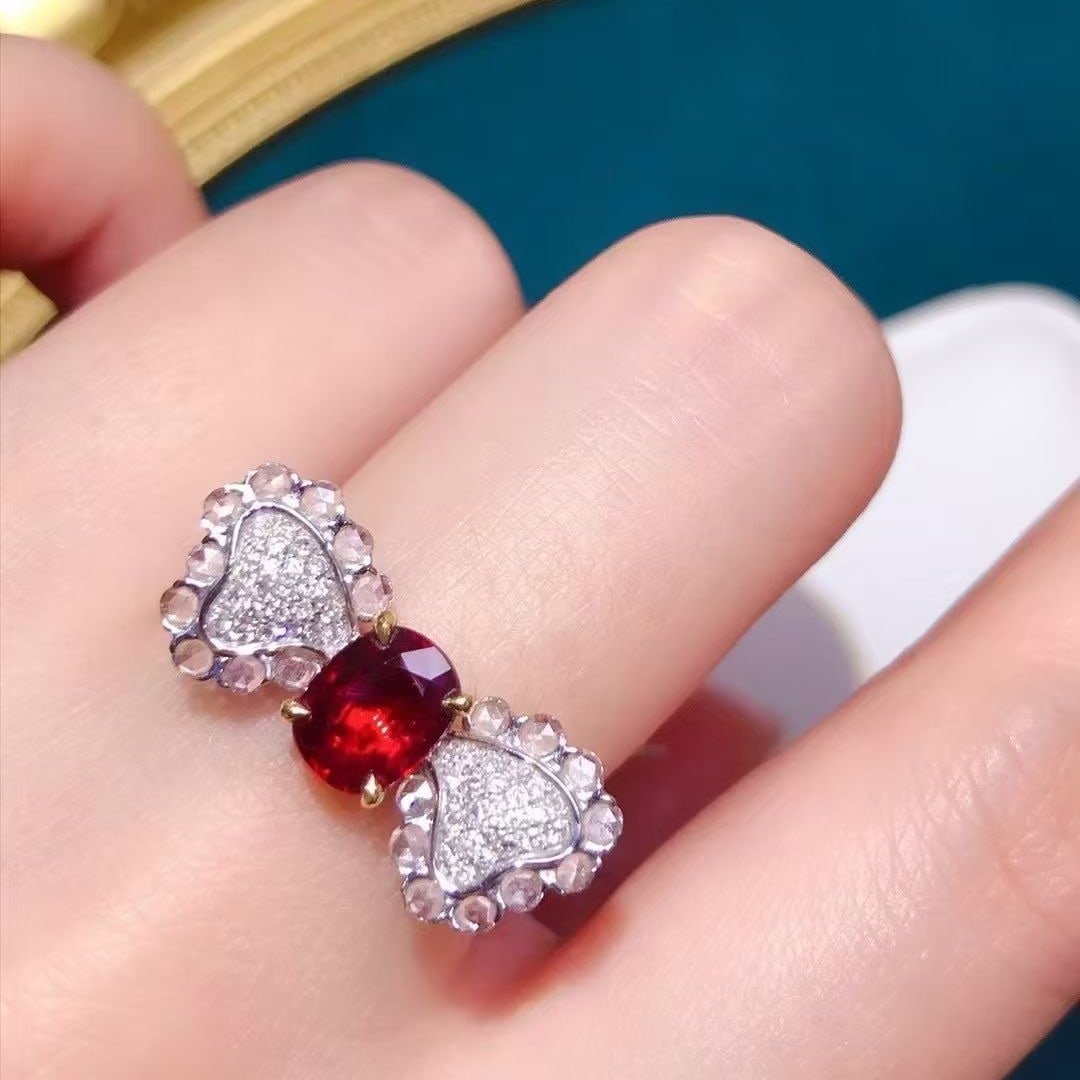 14k Gold 1.75 Ctw Natural Ruby & Diamond Ring - 2