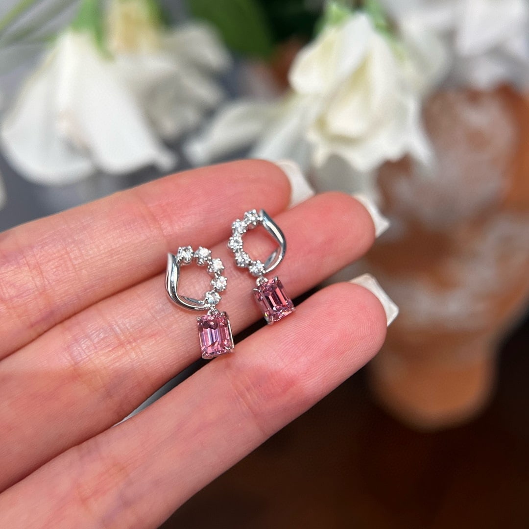 14k Gold 1.81 Ctw Natural Tourmaline & Spinel Earrings - 3