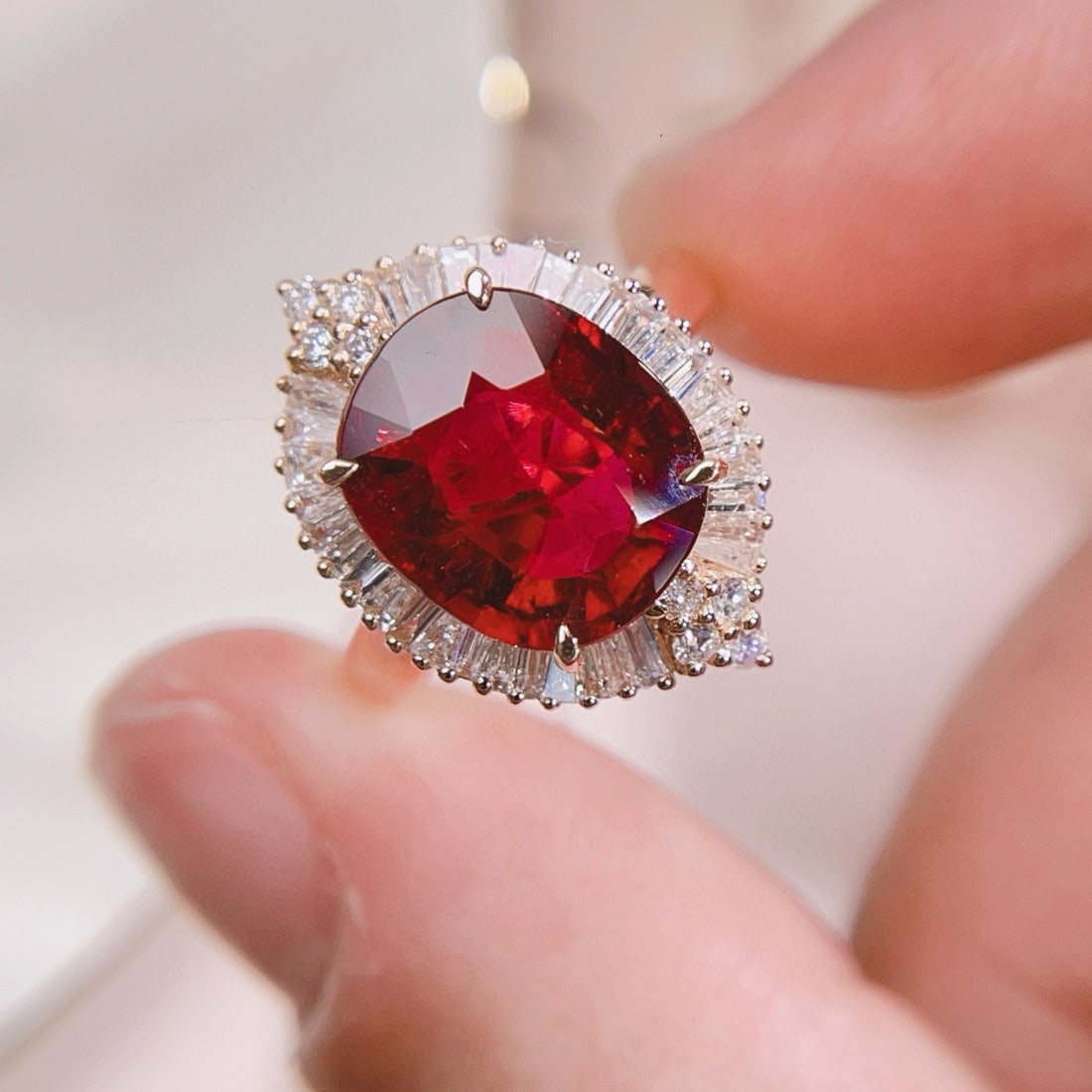 14k Gold 4.2 Ct Natural Tourmaline & Diamond Ring - 2