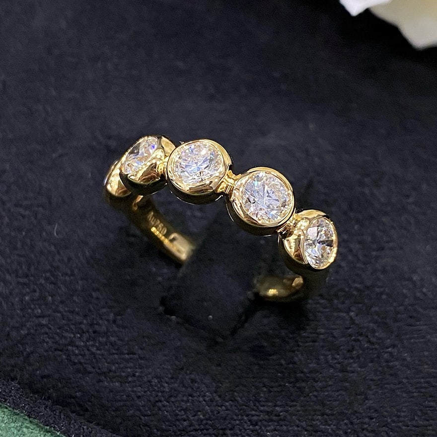 14k Gold 1.7 Ct Natural H Diamond Ring - 3