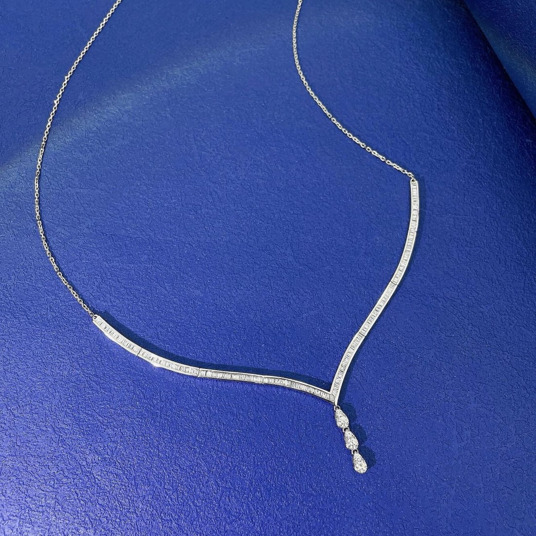 14k Gold 1.30 Ctw Natural H Diamond Necklace - 4