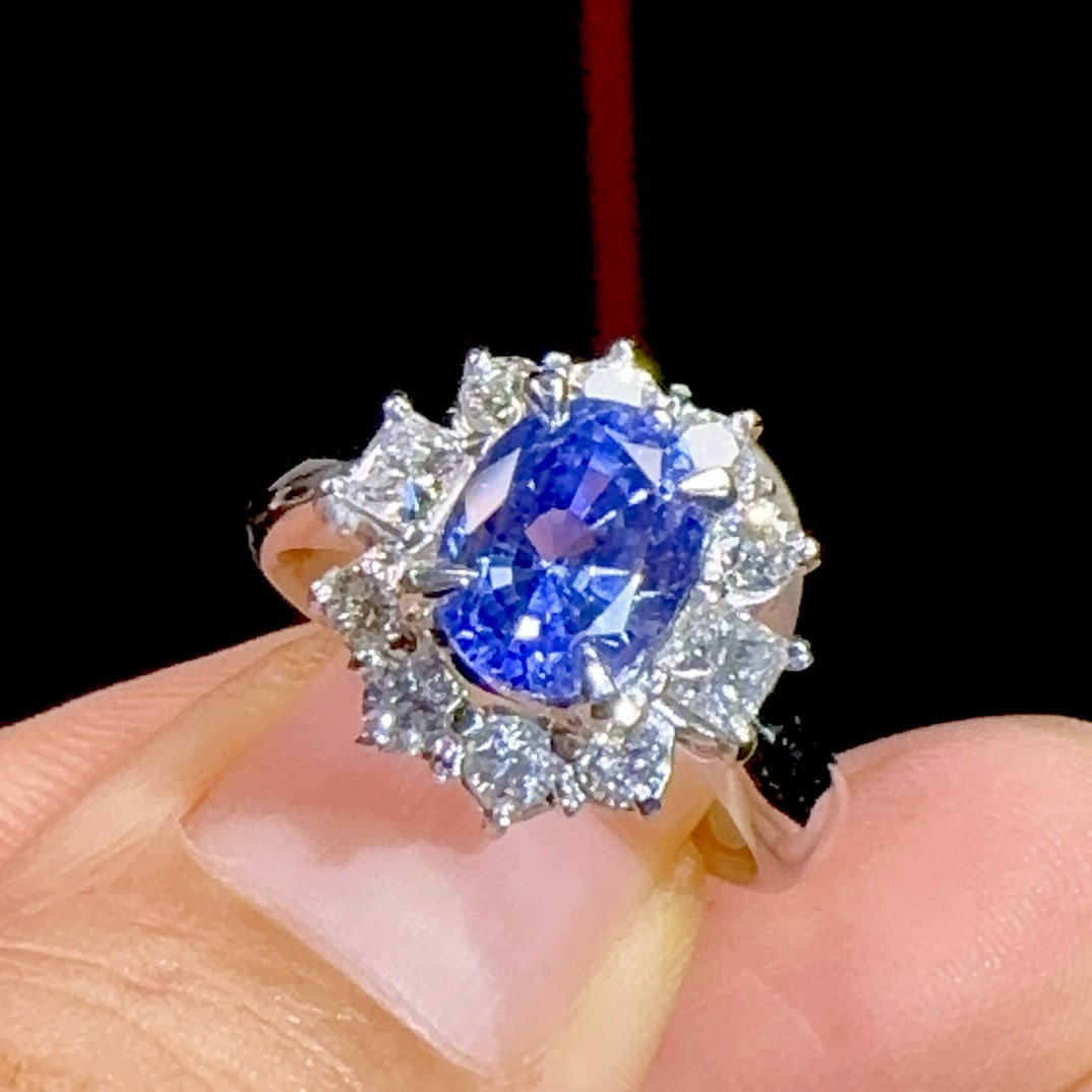 14k Gold 3.38 Ctw Natural Sapphire & Diamond Ring - 6