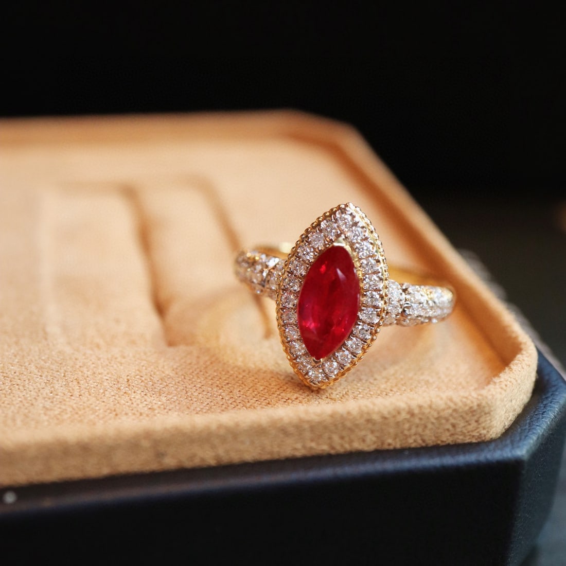 14k Gold 1.42 Ctw Natural Ruby & Diamond Ring - 4