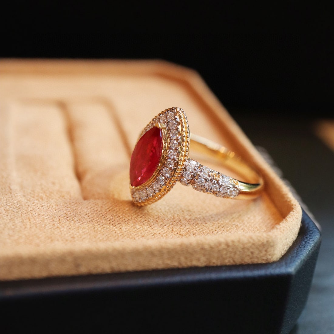 14k Gold 1.42 Ctw Natural Ruby & Diamond Ring - 5