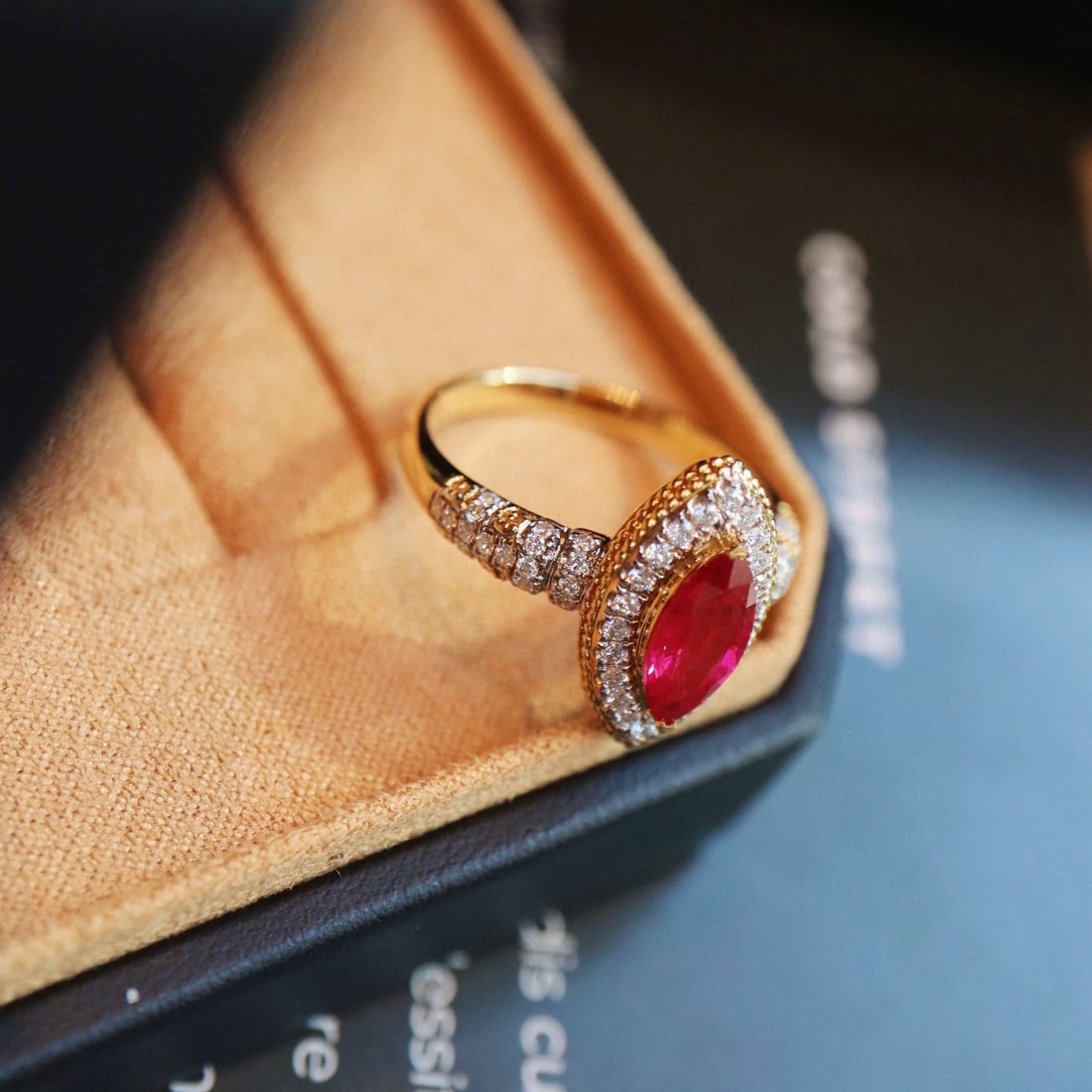 14k Gold 1.42 Ctw Natural Ruby & Diamond Ring - 6