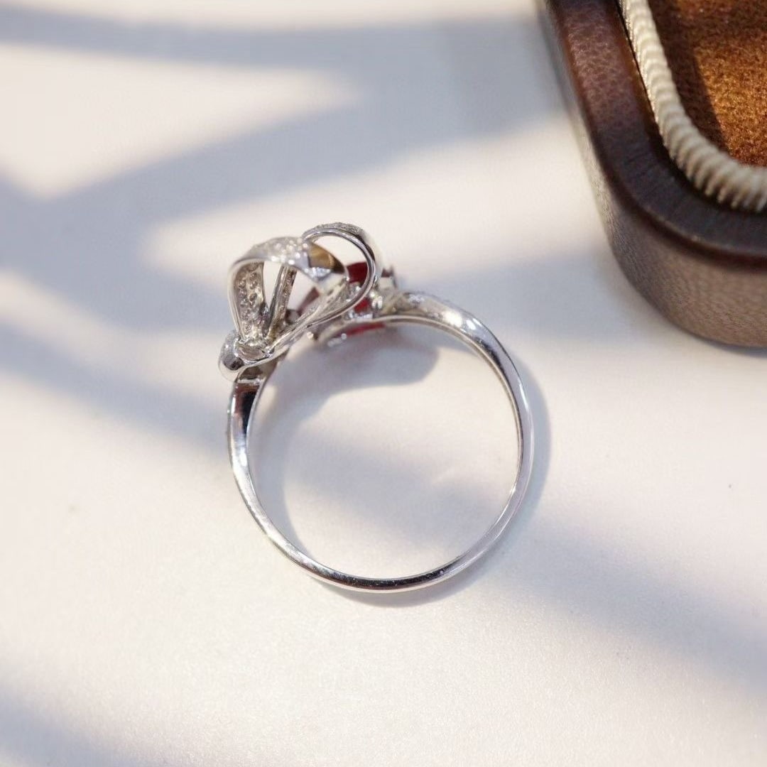 14k Gold 1.15 Ct Natural Ruby & Diamond Ring - 4