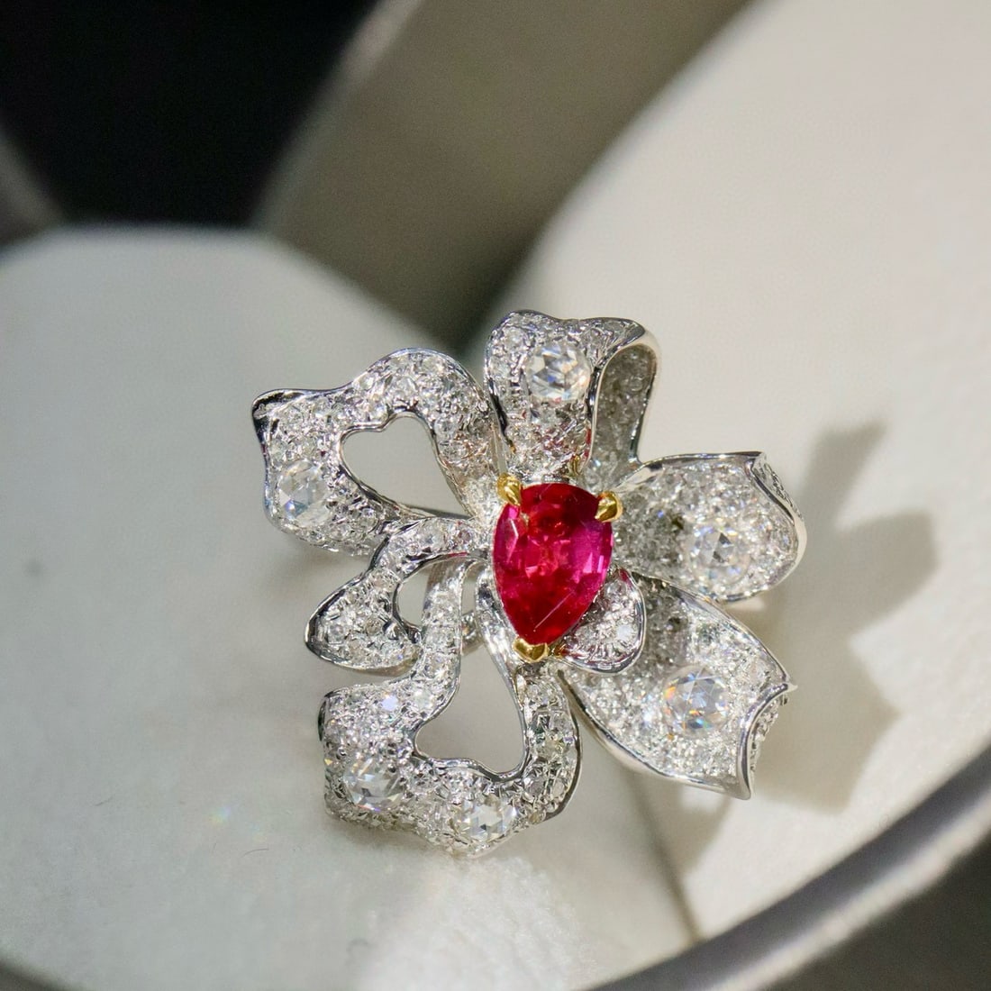 14k Gold 1.07 Ctw Natural Ruby & Diamond Ring - 3