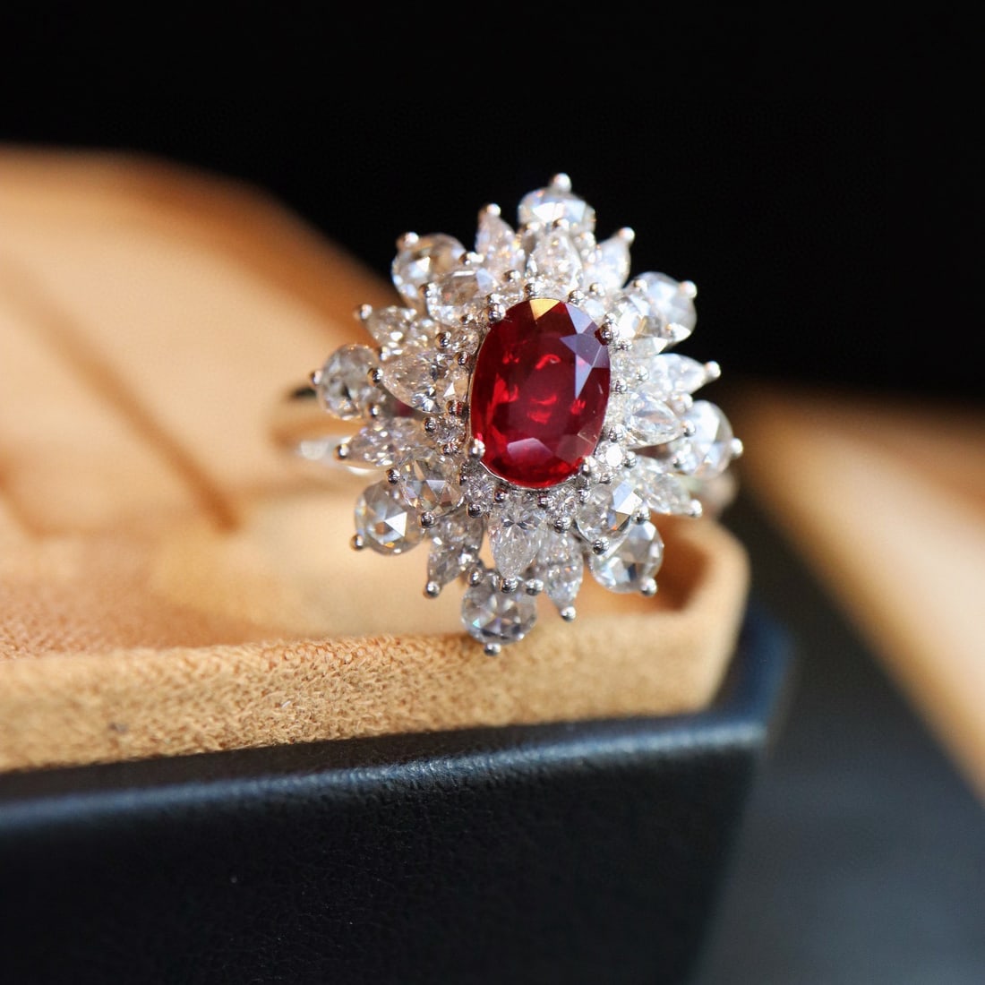 14k Gold 2.19 Ctw Natural Ruby & Diamond Ring - 2