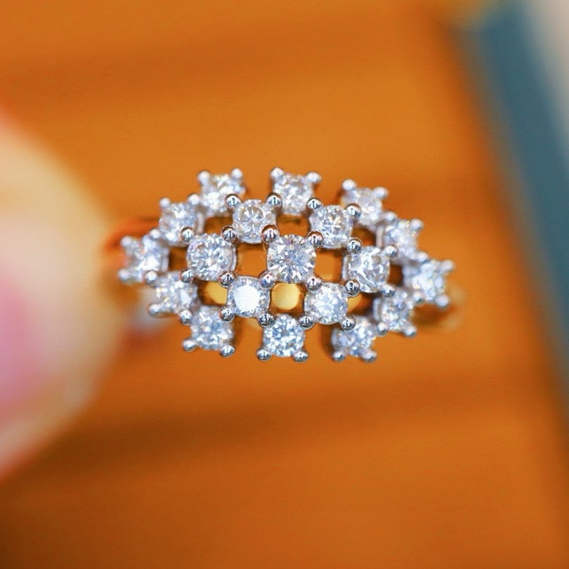 14k Gold 0.58 Ct Natural H Diamond Ring: Ref:230936179 // gold content:14k gold // ring size:7. 25us // // main gemstone:diamond // shape:round // carat weight:0. 58ct // clarity grade:vs-si // color:h // treatment:natural // cut grade:g