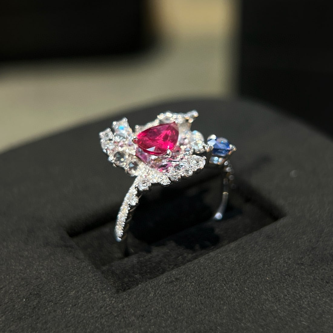 14k Gold 1.13 Ctw Natural Ruby & Sapphire Ring - 2