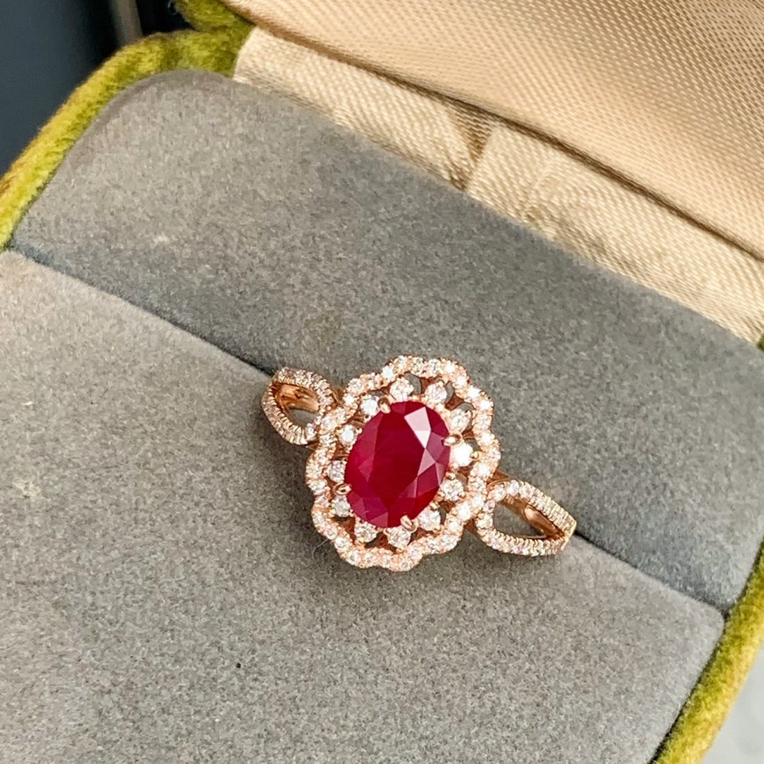 14k Gold 1.51 Ctw Natural Ruby & Diamond Ring - 3