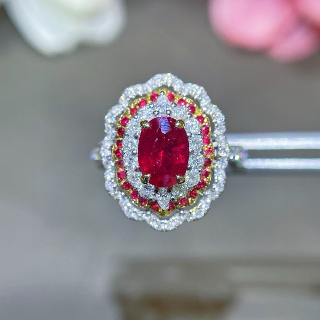 14k Gold 1.77 Ctw Natural Ruby & Diamond Ring (1 of 5)