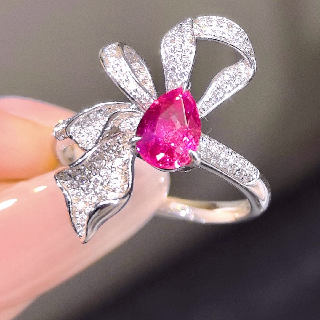 14k Gold 1.62 Ctw Natural Ruby & Diamond Ring - 4