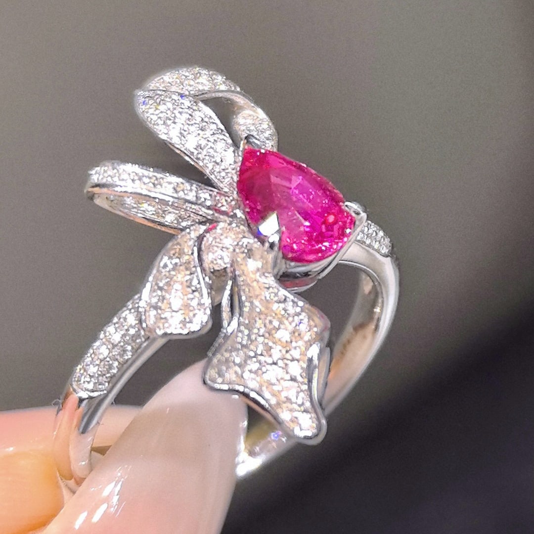 14k Gold 1.62 Ctw Natural Ruby & Diamond Ring - 5