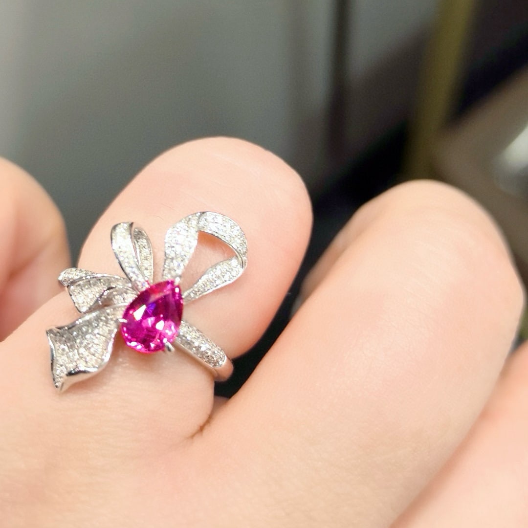 14k Gold 1.62 Ctw Natural Ruby & Diamond Ring - 7