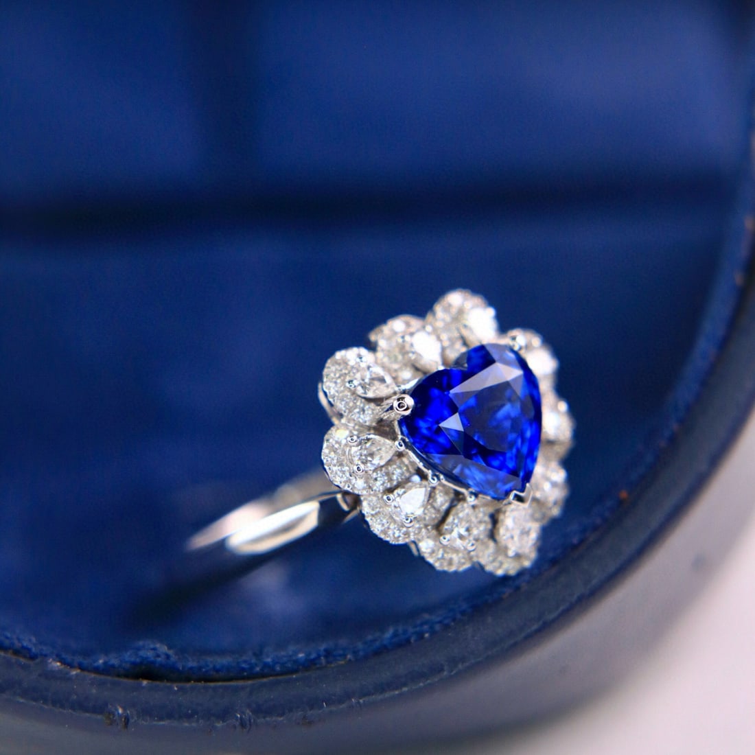 14k Gold 3.04 Ctw Natural Sapphire & Diamond Ring/pendant( Without Chain ) - 3