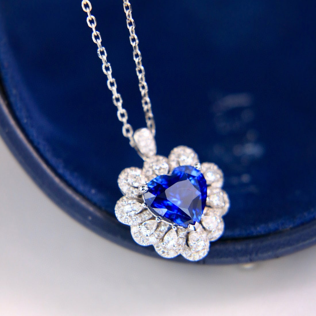 14k Gold 3.04 Ctw Natural Sapphire & Diamond Ring/pendant( Without Chain ) - 6