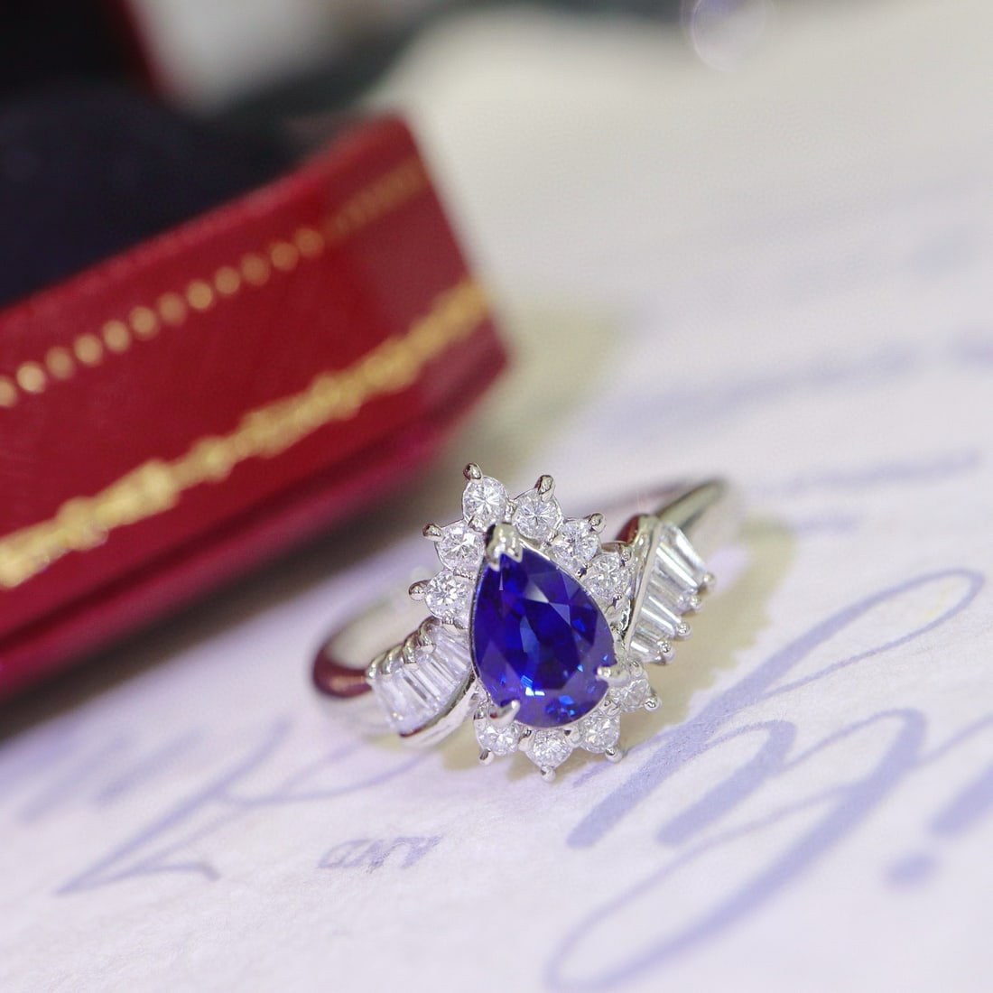 14k Gold 1.36 Ctw Natural Sapphire & Diamond Ring - 2