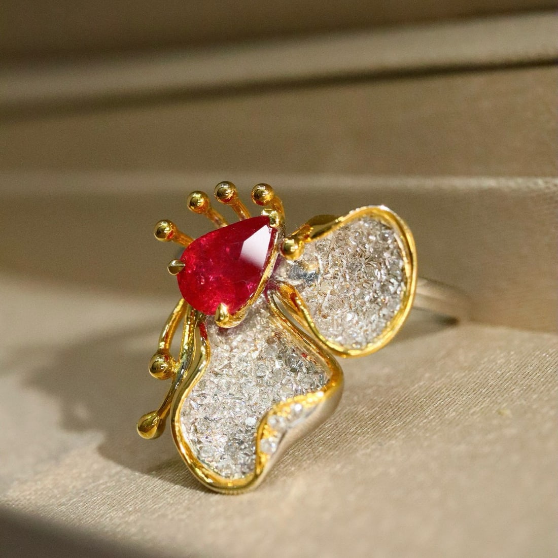 14k Gold 1.17 Ctw Natural Ruby & Diamond Ring - 6