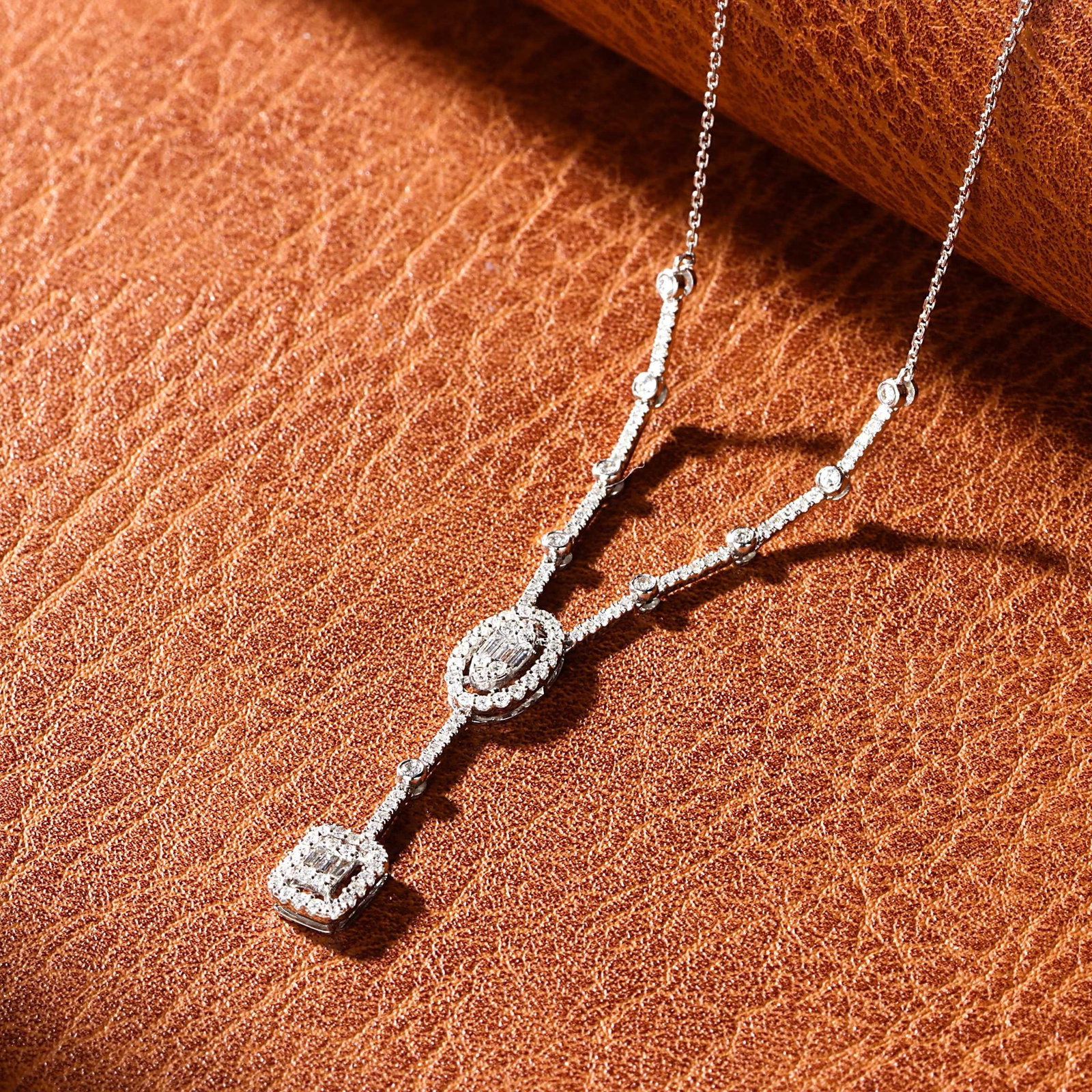 14k Gold 0.54 Ctw Natural H Diamond Necklace - 3