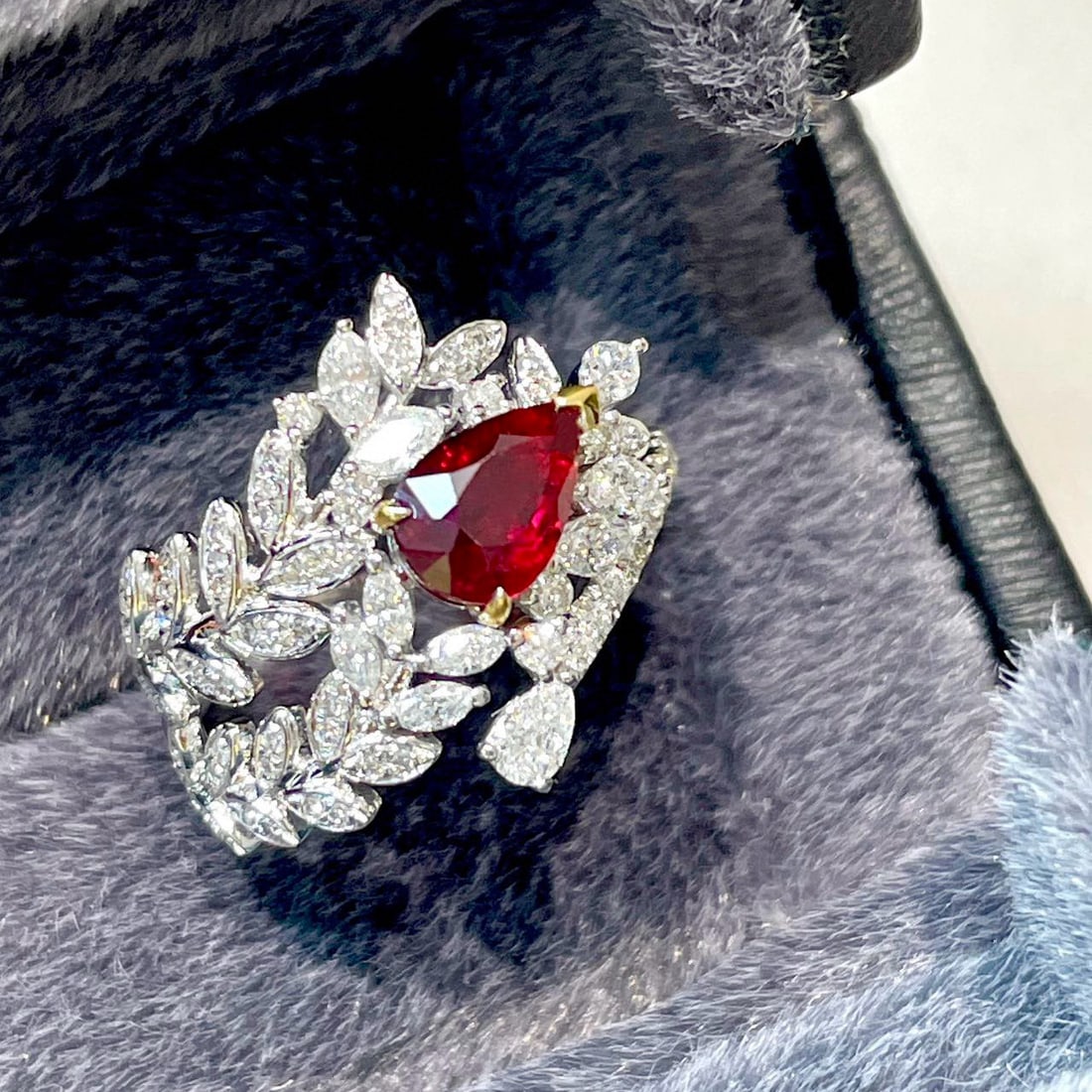 14k Gold 1 Ct Natural Ruby & Diamond Ring - 5