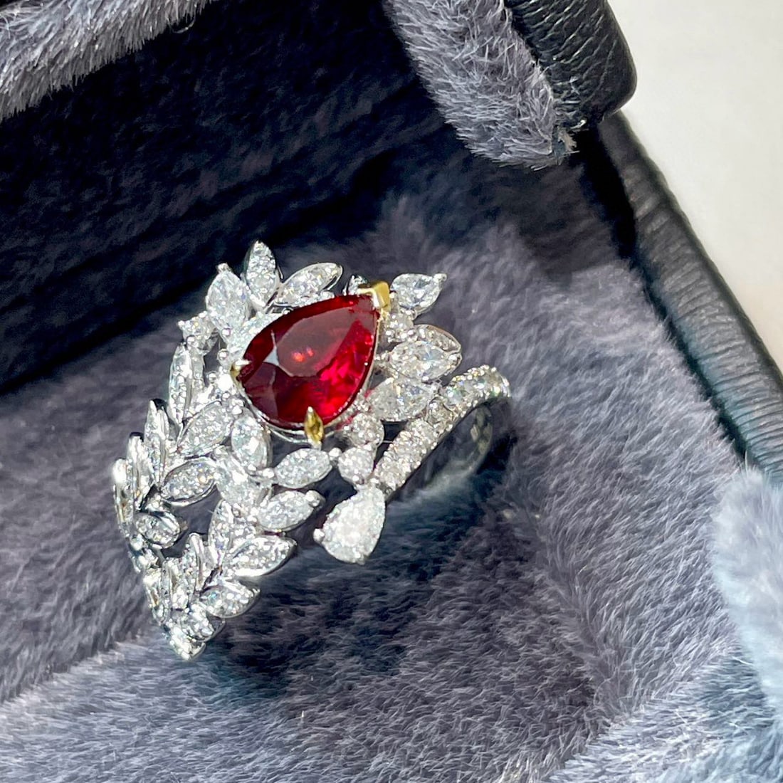 14k Gold 1 Ct Natural Ruby & Diamond Ring - 6