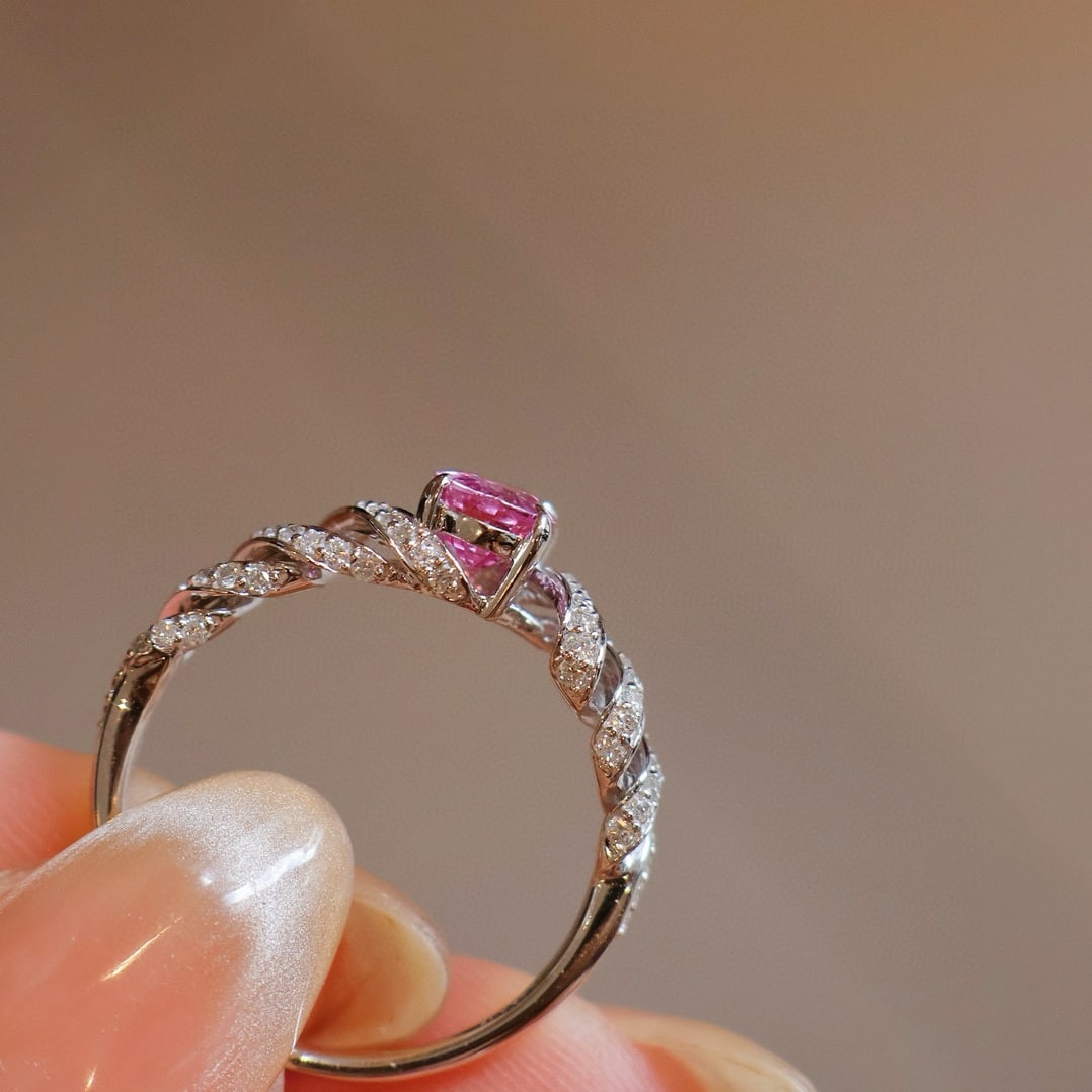 14k Gold 1.42 Ctw Natural Sapphire & Diamond Ring - 5